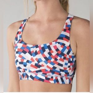 Lululemon Energy Bra Capoeira Multi / White